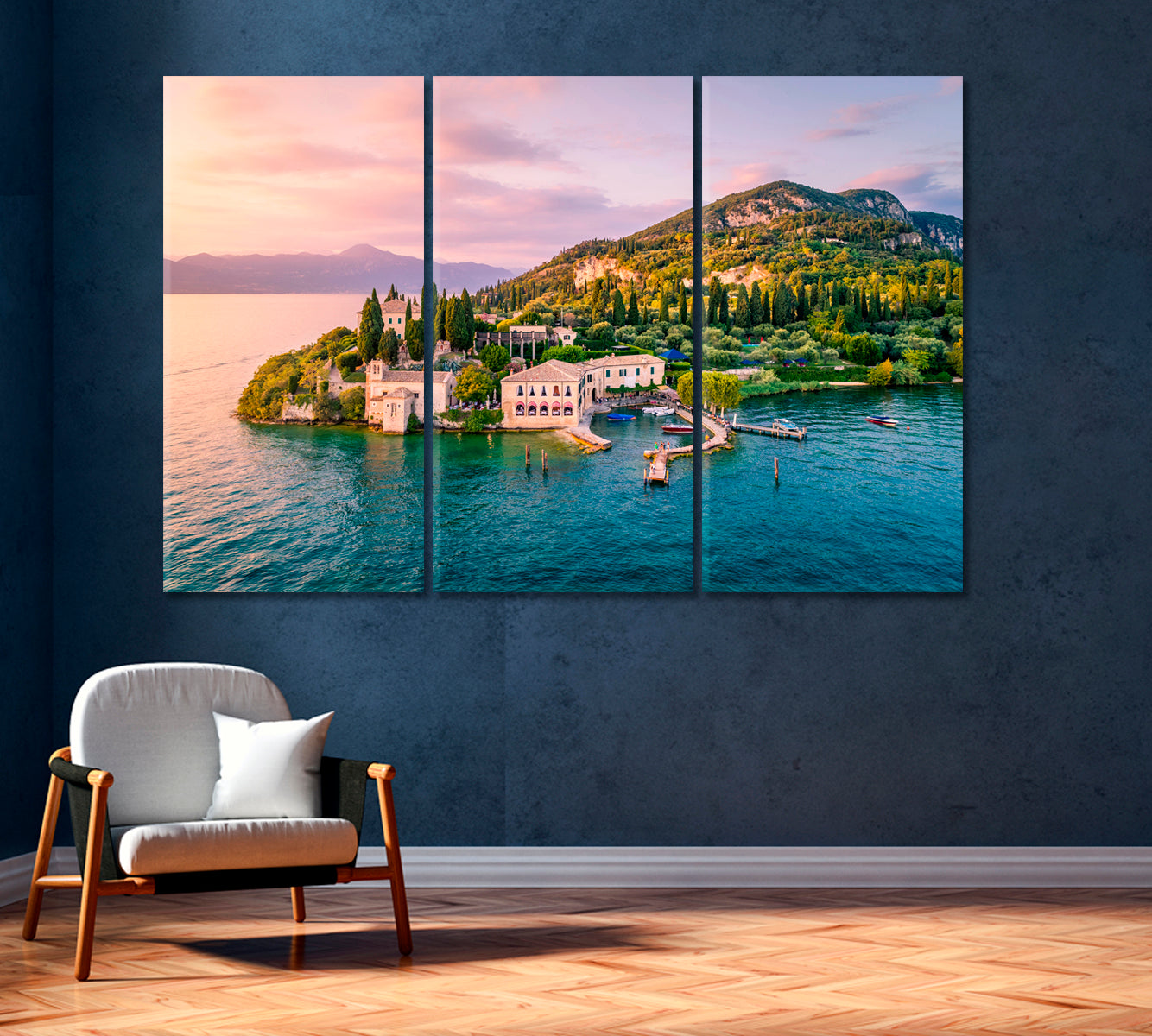 Sirmione Peninsula on Lake Garda Italy Canvas Print-Canvas Print-CetArt-1 Panel-24x16 inches-CetArt