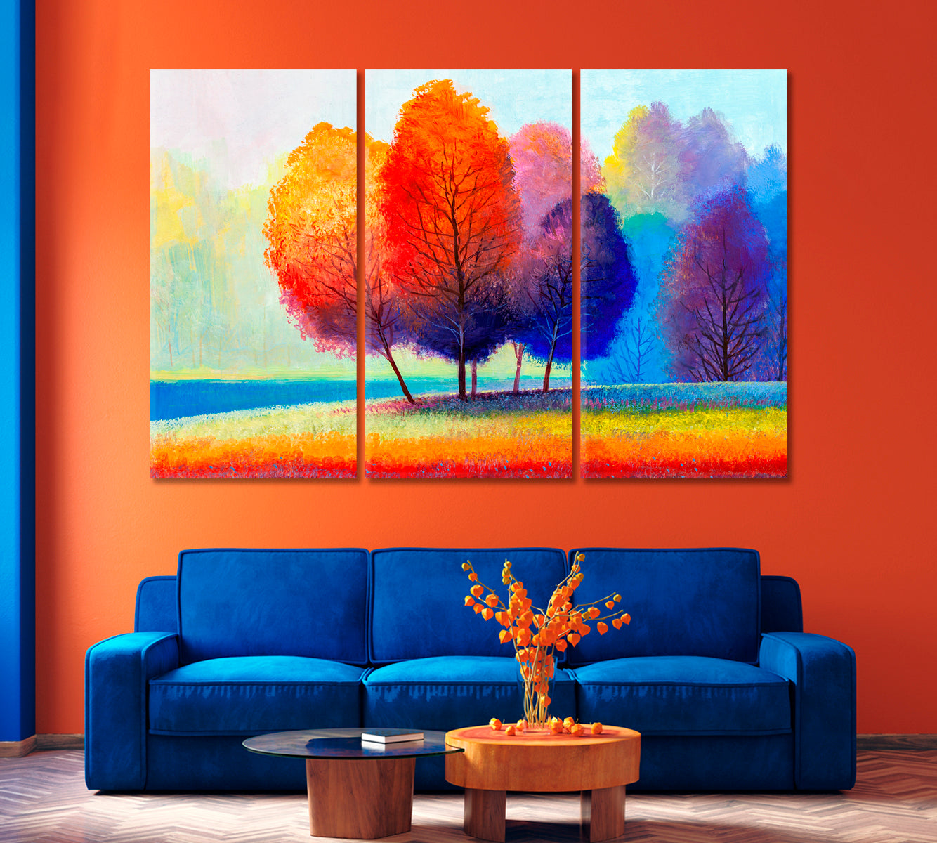 Beautiful Colorful Autumn Forest Canvas Print-Canvas Print-CetArt-1 Panel-24x16 inches-CetArt