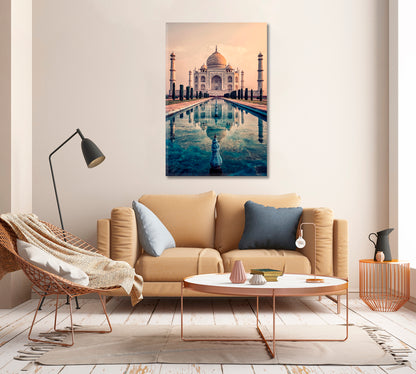 Taj Mahal Agra India Canvas Print-Canvas Print-CetArt-1 panel-16x24 inches-CetArt