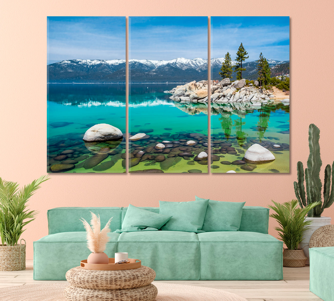 Sand Harbor Beach Lake Tahoe USA Canvas Print-Canvas Print-CetArt-1 Panel-24x16 inches-CetArt