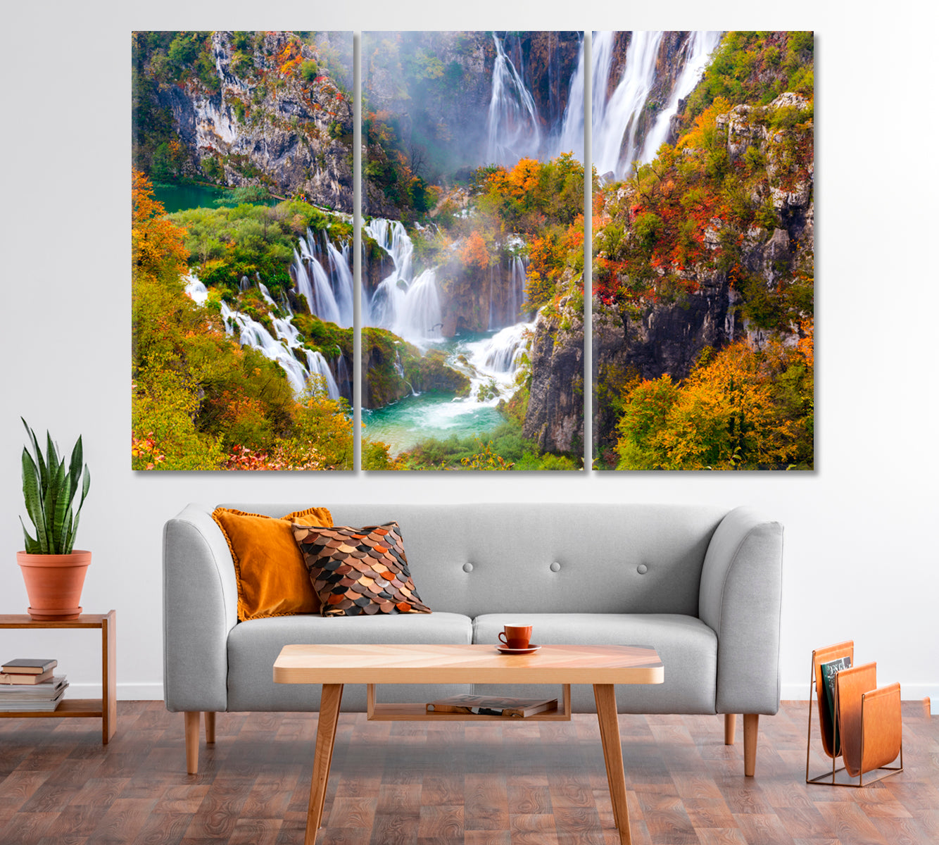 Waterfalls of Plitvice Park Croatia Canvas Print-Canvas Print-CetArt-1 Panel-24x16 inches-CetArt