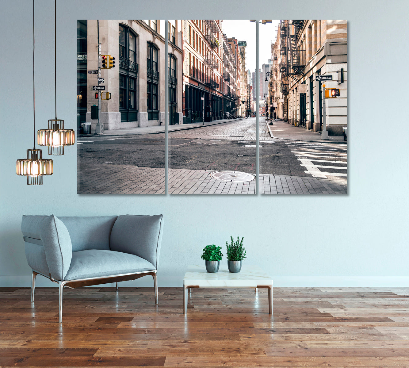 Street Soho District Manhattan New York Canvas Print-Canvas Print-CetArt-1 Panel-24x16 inches-CetArt