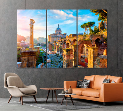 Roman Forum in Rome Italy Canvas Print-Canvas Print-CetArt-1 Panel-24x16 inches-CetArt