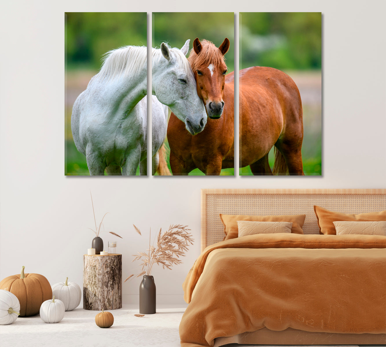 Two Lovely Horses Canvas Print-Canvas Print-CetArt-1 Panel-24x16 inches-CetArt