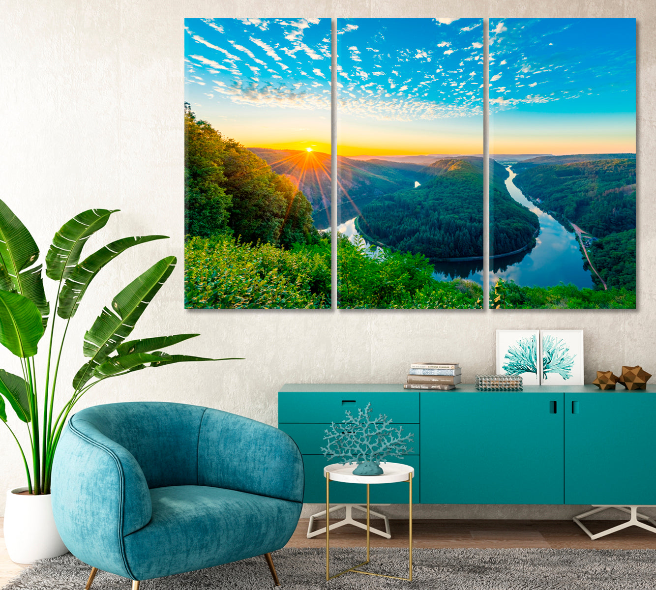 River Saar Loop in Mettlach Germany Canvas Print-Canvas Print-CetArt-1 Panel-24x16 inches-CetArt