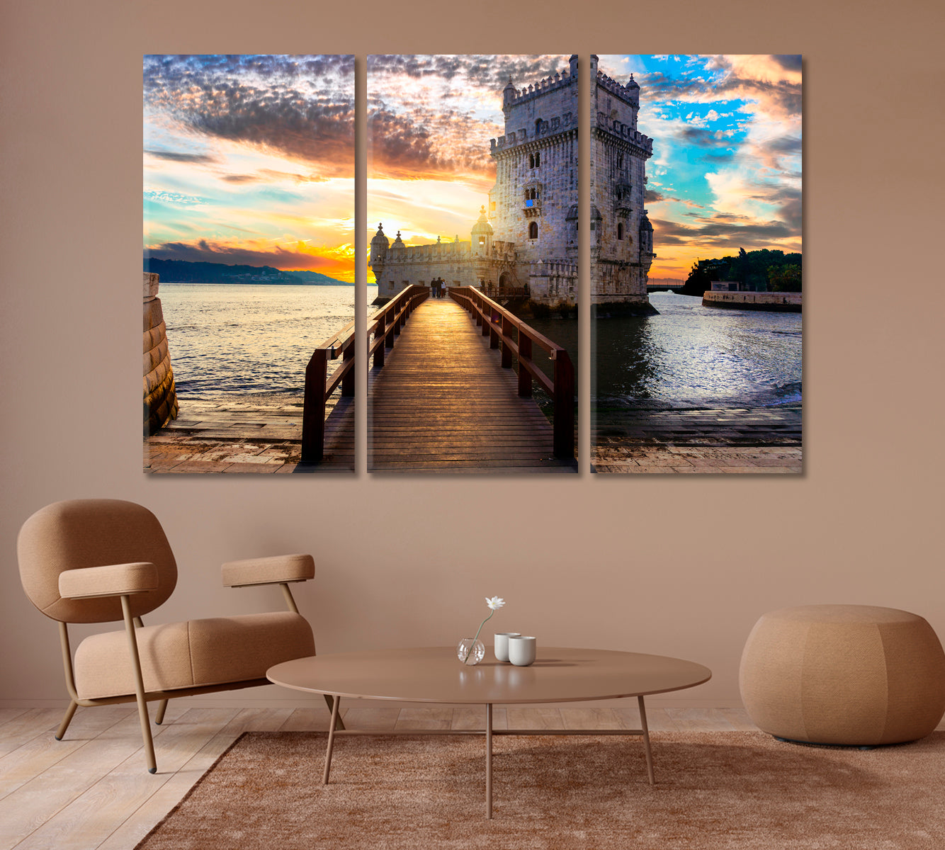 Torre de Belem Tower Lisbon Portugal Canvas Print-Canvas Print-CetArt-1 Panel-24x16 inches-CetArt