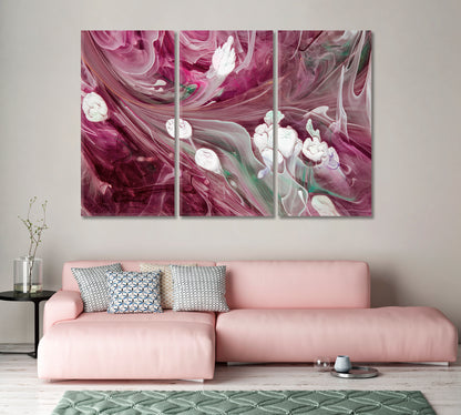 Contemporary Abstract Overflows of Shades and Colors Paints Canvas Print-Canvas Print-CetArt-1 Panel-24x16 inches-CetArt