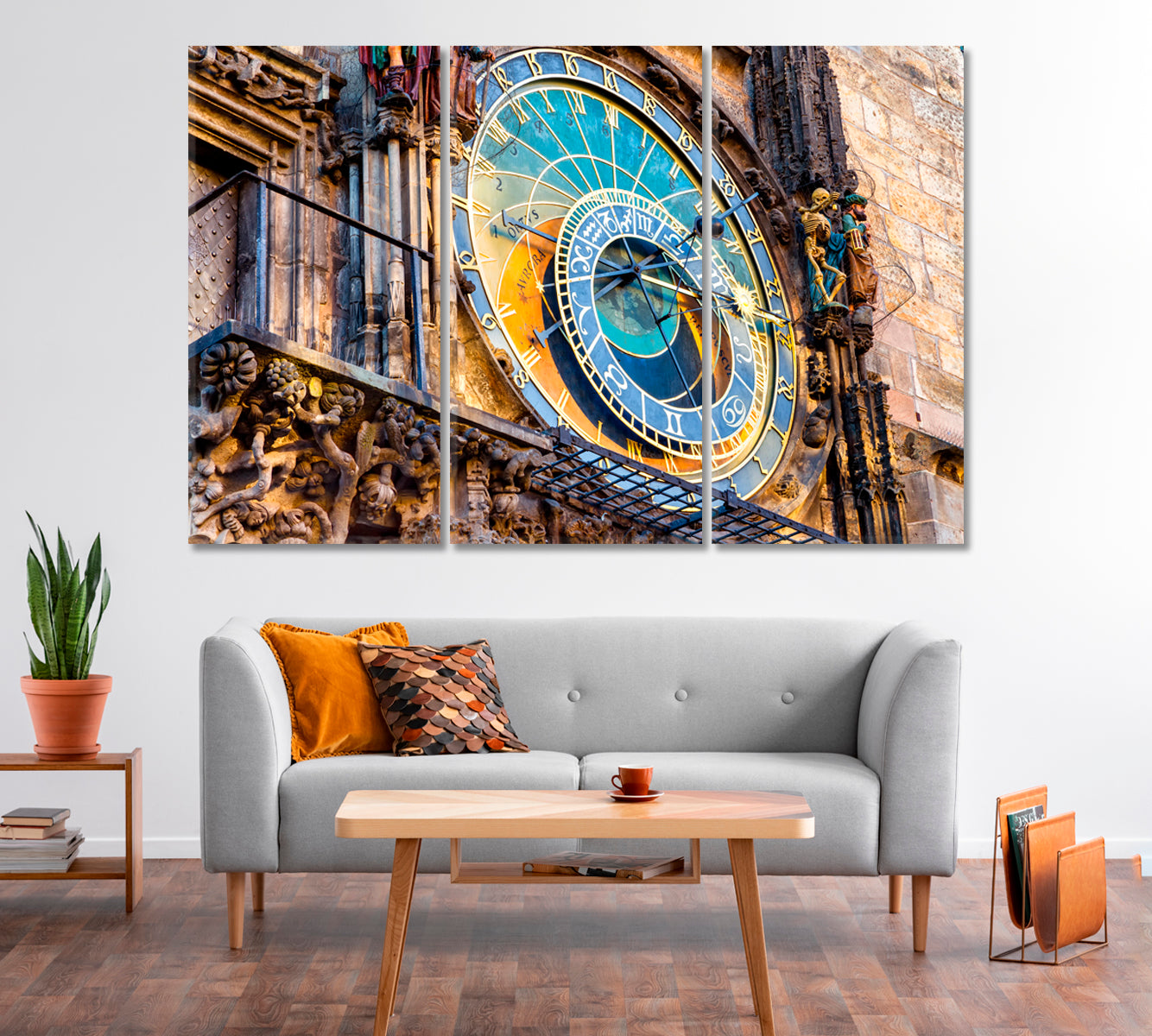 Prague Medieval Astronomical Clock Canvas Print-Canvas Print-CetArt-1 Panel-24x16 inches-CetArt