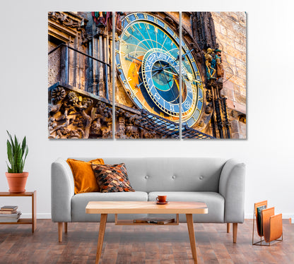 Prague Medieval Astronomical Clock Canvas Print-Canvas Print-CetArt-1 Panel-24x16 inches-CetArt