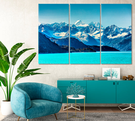 Snowy Alaska Mountains Canvas Print-Canvas Print-CetArt-1 Panel-24x16 inches-CetArt