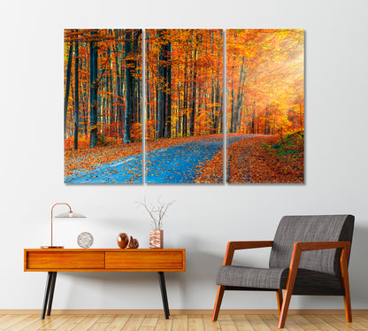 Majestic Autumn Forest Canvas Print-Canvas Print-CetArt-1 Panel-24x16 inches-CetArt