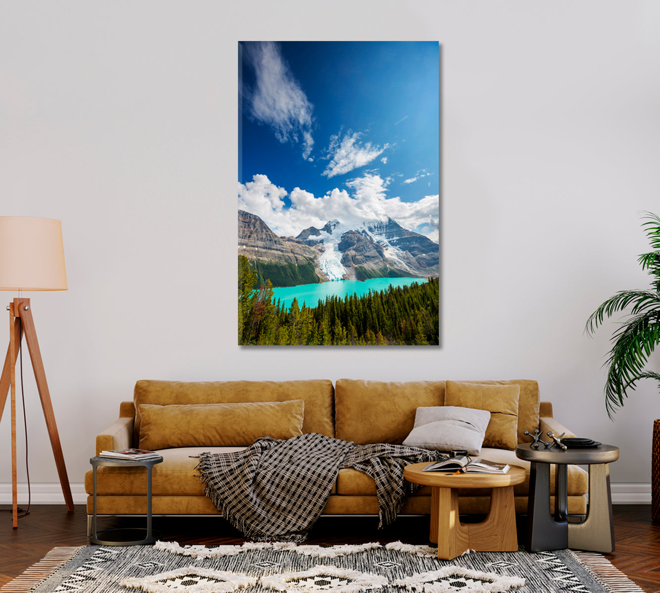 Beautiful Berg Lake and Mount Robson Canada Canvas Print-Canvas Print-CetArt-1 panel-16x24 inches-CetArt