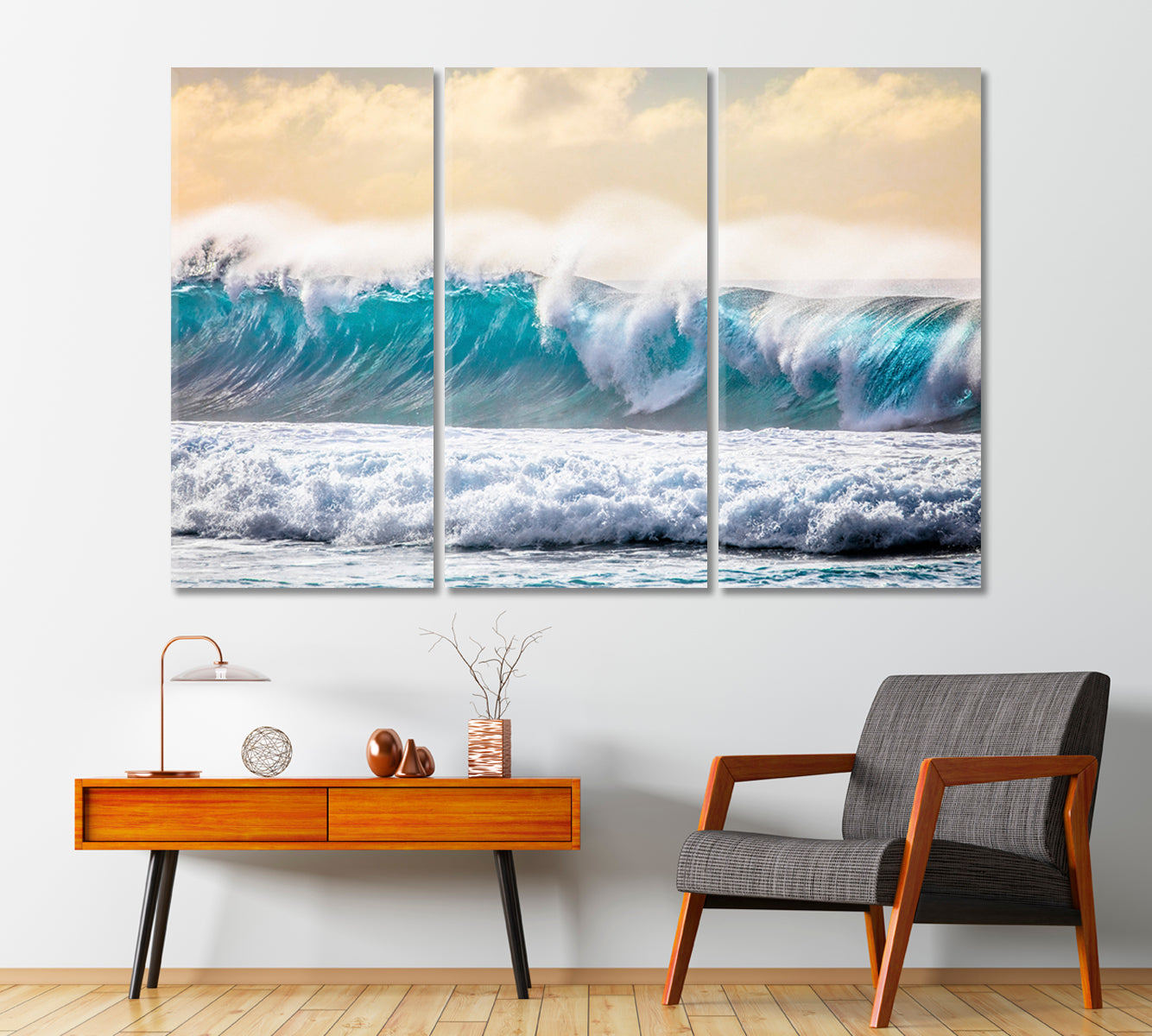 Raging Ocean Waves Hawaii Canvas Print-Canvas Print-CetArt-1 Panel-24x16 inches-CetArt