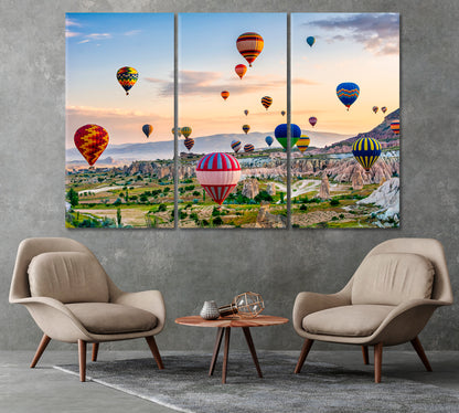 Colorful Balloon Festival in Cappadocia Turkey Canvas Print-Canvas Print-CetArt-1 Panel-24x16 inches-CetArt