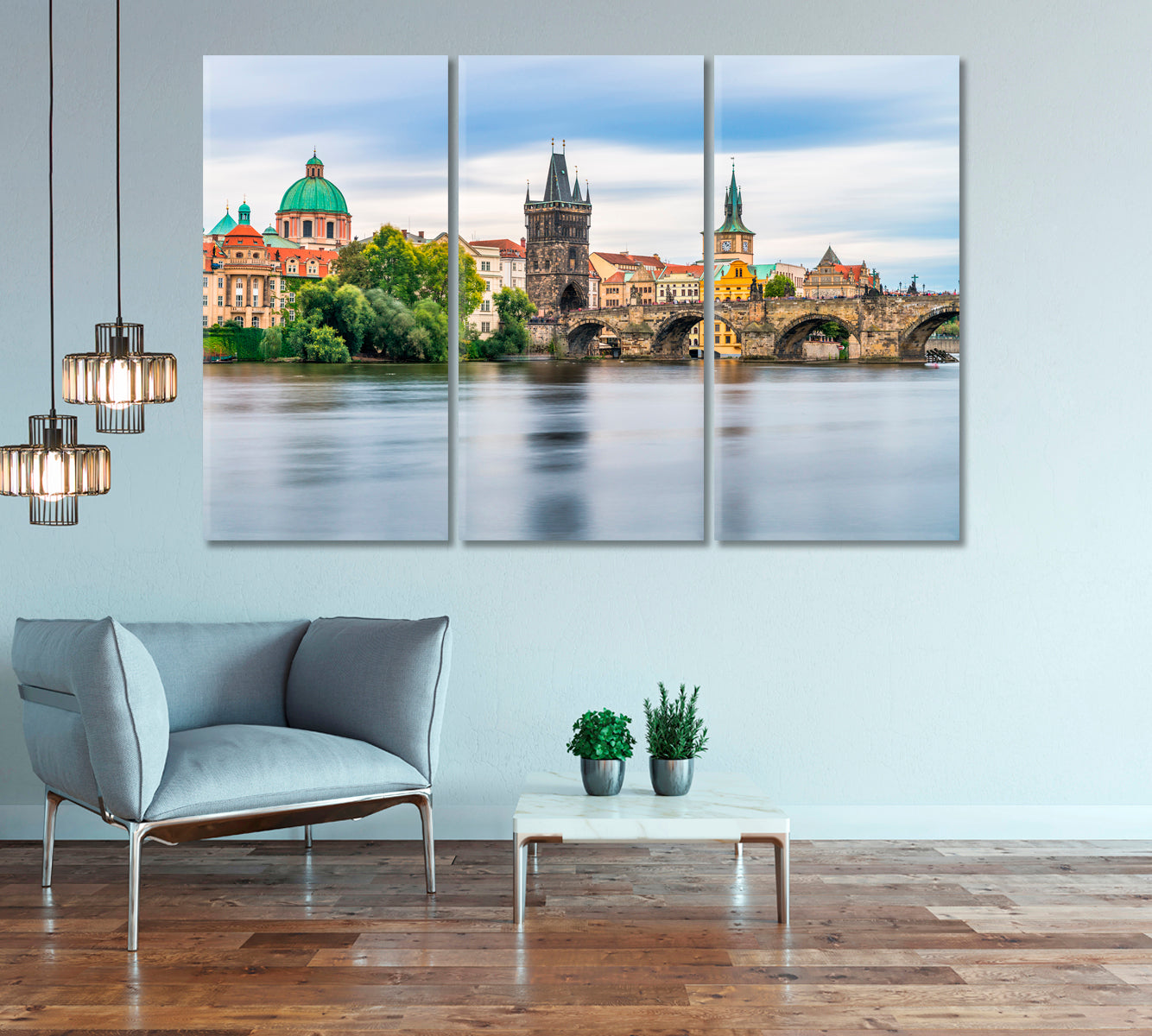 Charles Bridge Prague Czech Republic Canvas Print-Canvas Print-CetArt-1 Panel-24x16 inches-CetArt