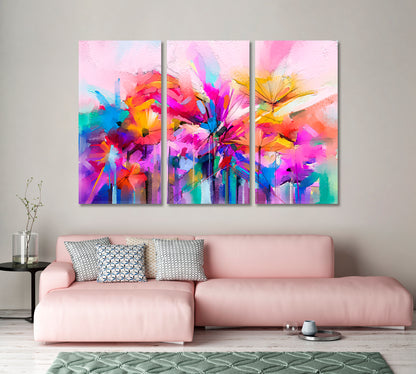 Modern Abstract Spring Flower Canvas Print-Canvas Print-CetArt-1 Panel-24x16 inches-CetArt