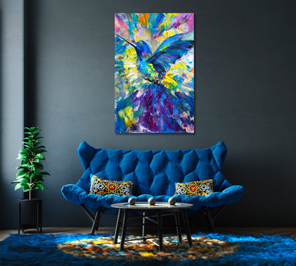 Standing Abstract Hummingbird Bird Canvas Print-Canvas Print-CetArt-1 panel-16x24 inches-CetArt