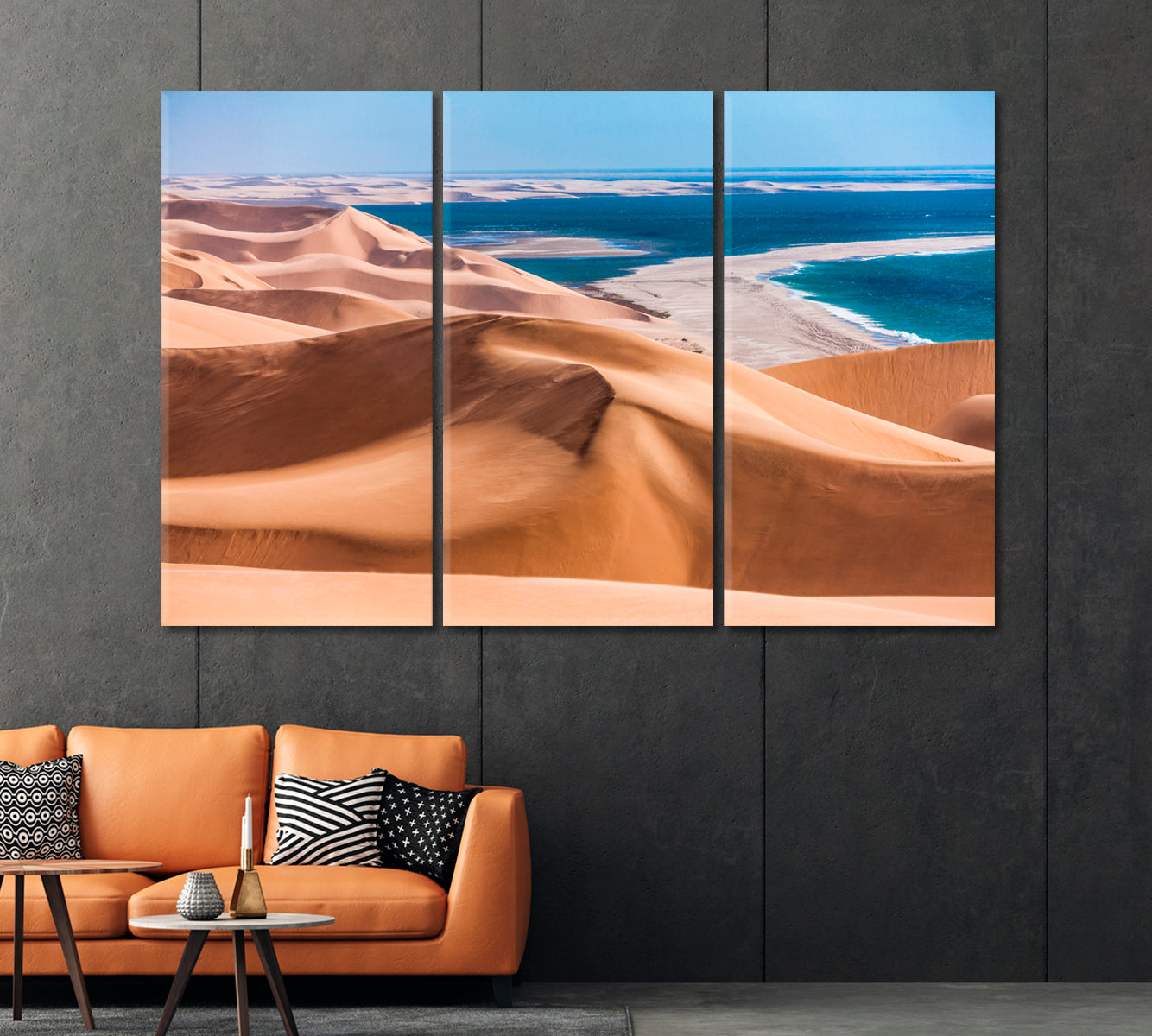 Namib Desert along Side the Atlantic Ocean Canvas Print-Canvas Print-CetArt-1 Panel-24x16 inches-CetArt