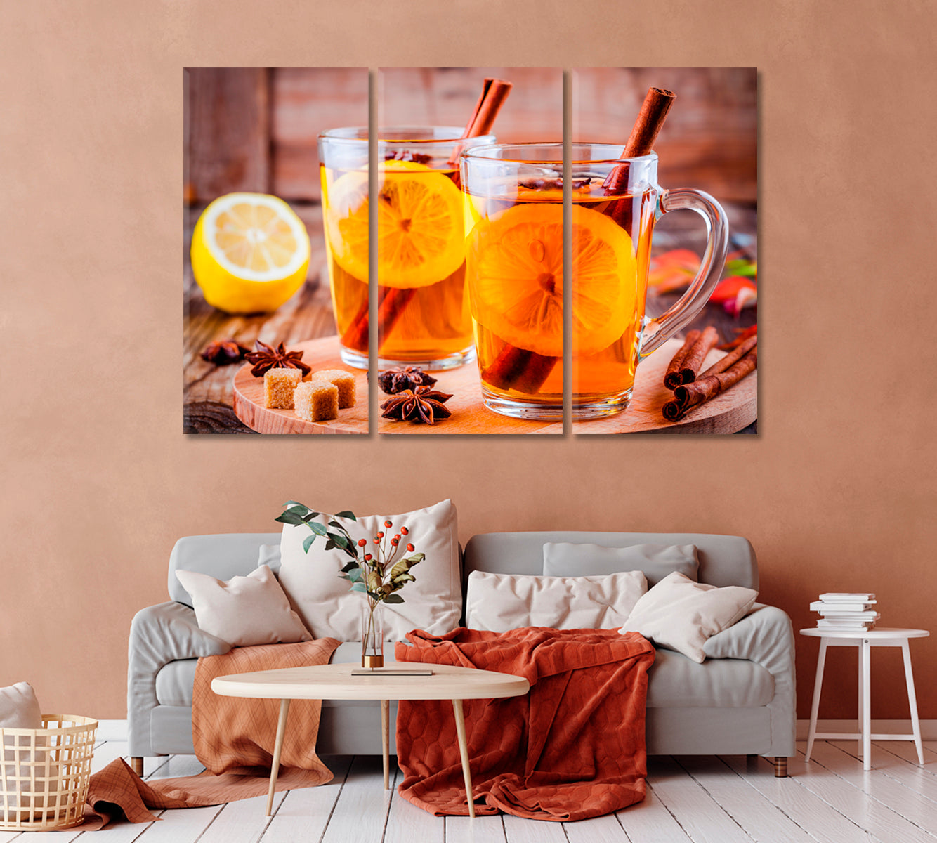 Tea with Lemon and Cinnamon Canvas Print-Canvas Print-CetArt-1 Panel-24x16 inches-CetArt