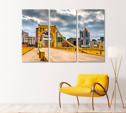 Andy Warhol Bridge Pittsburgh Pennsylvania United States Canvas Print-Canvas Print-CetArt-1 Panel-24x16 inches-CetArt