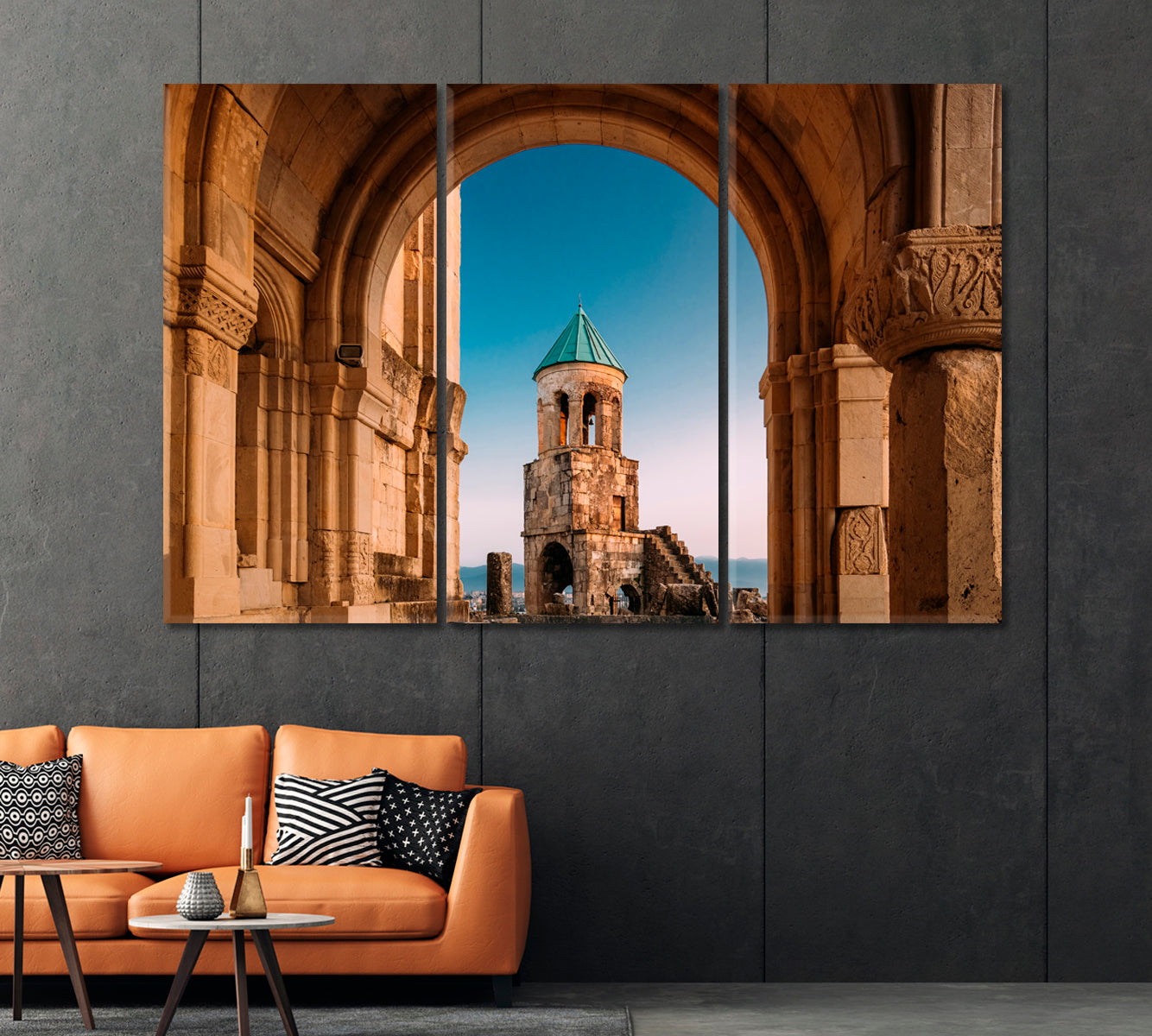 Old Walls and Bell Tower of Bagrati Temple Kutaisi Georgia Canvas Print-Canvas Print-CetArt-1 Panel-24x16 inches-CetArt