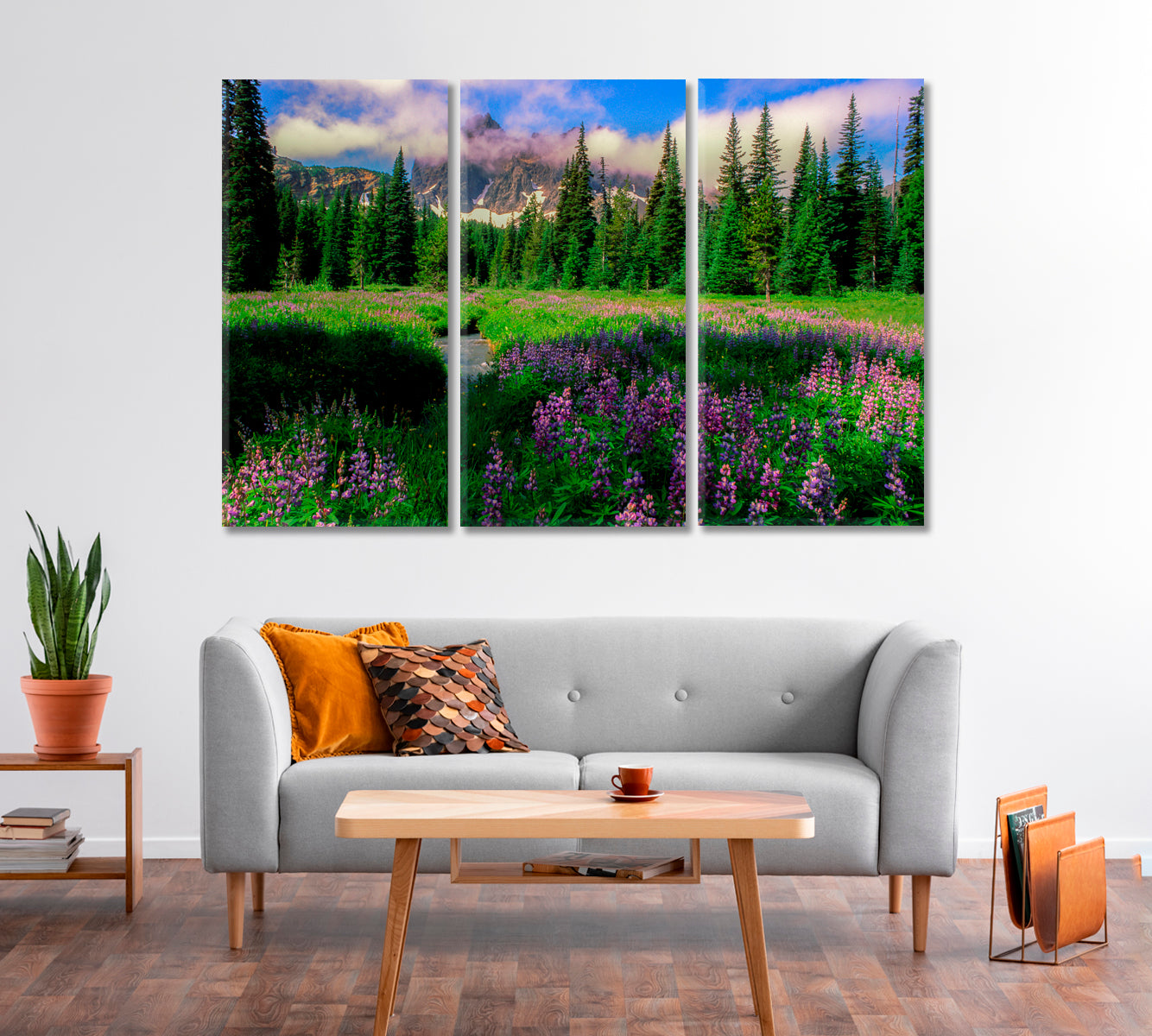 Canyon Creek Meadow and Three Fingered Jack Mountain Oregon Canvas Print-Canvas Print-CetArt-1 Panel-24x16 inches-CetArt