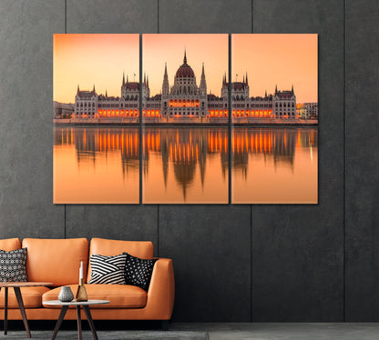 Hungarian Parliament in Budapest Canvas Print-Canvas Print-CetArt-1 Panel-24x16 inches-CetArt