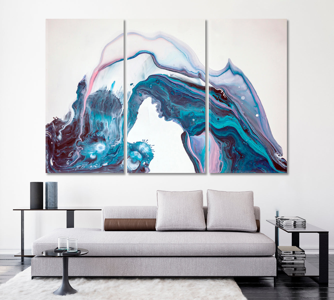 Unique Abstraction of Liquid Acrylic Canvas Print-Canvas Print-CetArt-1 Panel-24x16 inches-CetArt