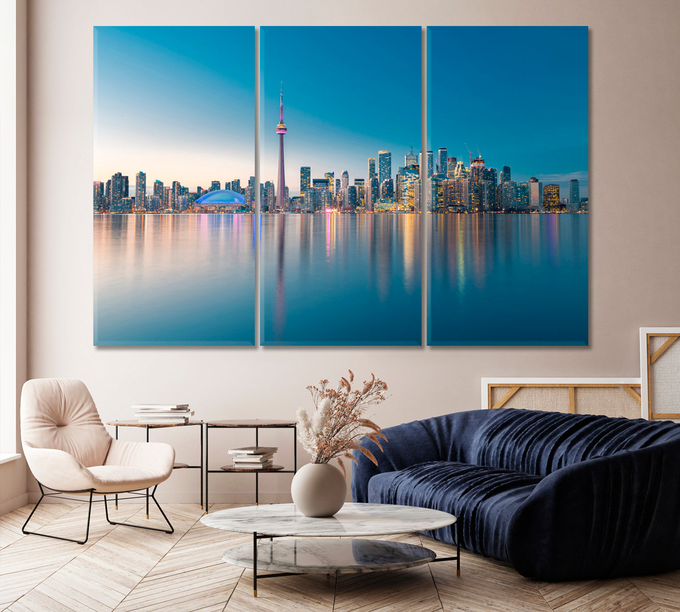 Toronto City Skyline Canada Canvas Print-Canvas Print-CetArt-1 Panel-24x16 inches-CetArt