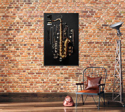 Tenor Saxophone Canvas Print-Canvas Print-CetArt-1 panel-16x24 inches-CetArt