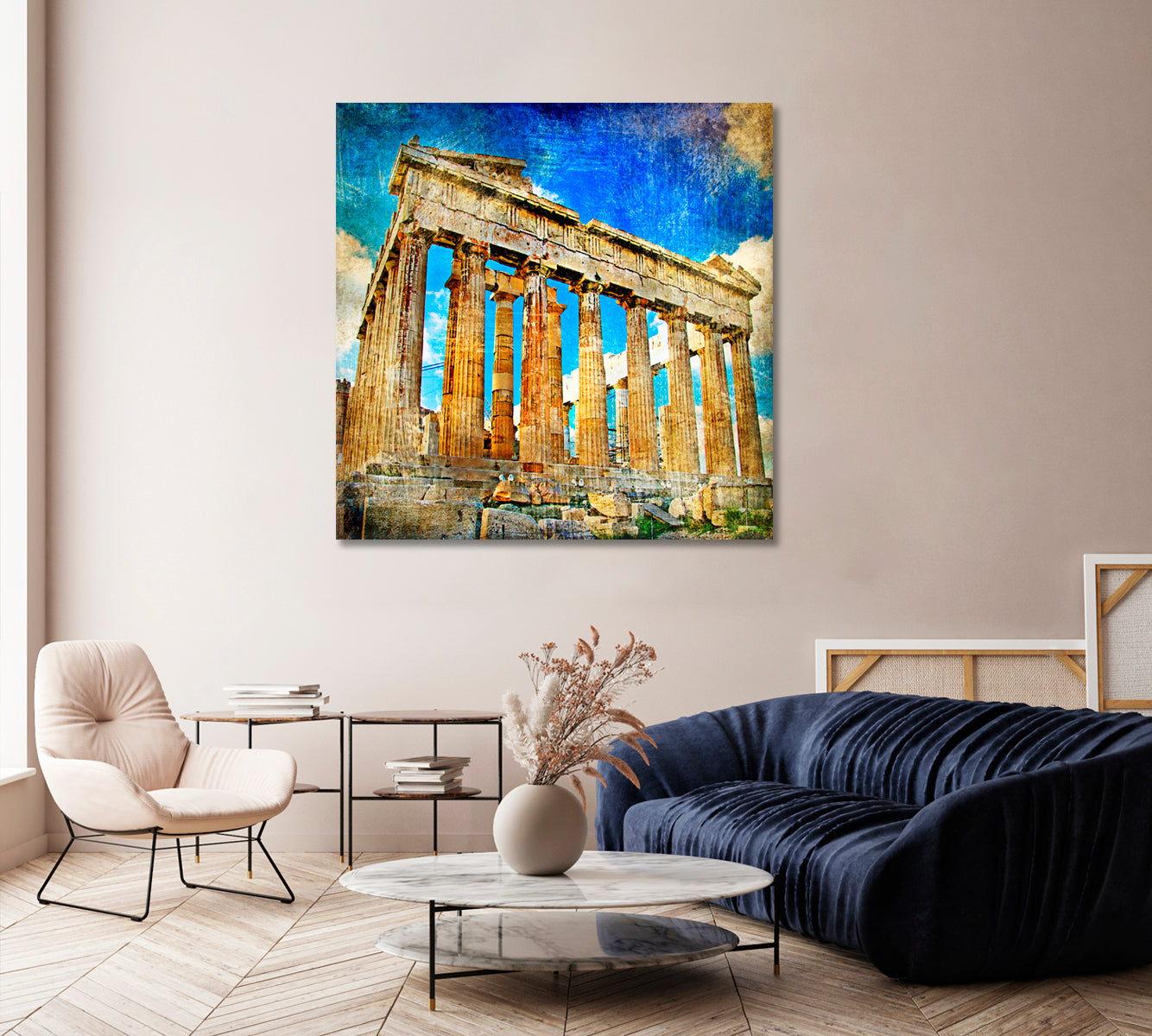 Ancient Acropolis Canvas Print-Canvas Print-CetArt-1 panel-12x12 inches-CetArt