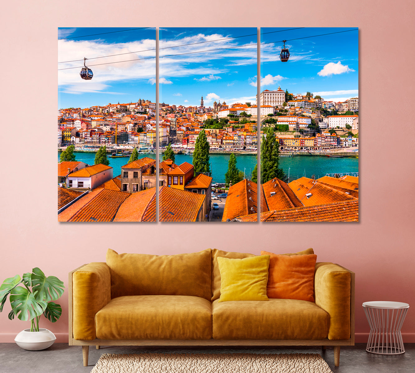 Porto Old Town on Douro River Portugal Canvas Print-Canvas Print-CetArt-1 Panel-24x16 inches-CetArt