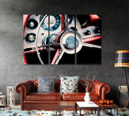 Classic Car Interior Canvas Print-Canvas Print-CetArt-1 Panel-24x16 inches-CetArt