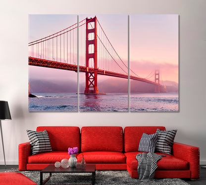 Golden Gate Bridge view San Francisco USA Canvas Print-Canvas Print-CetArt-1 Panel-24x16 inches-CetArt