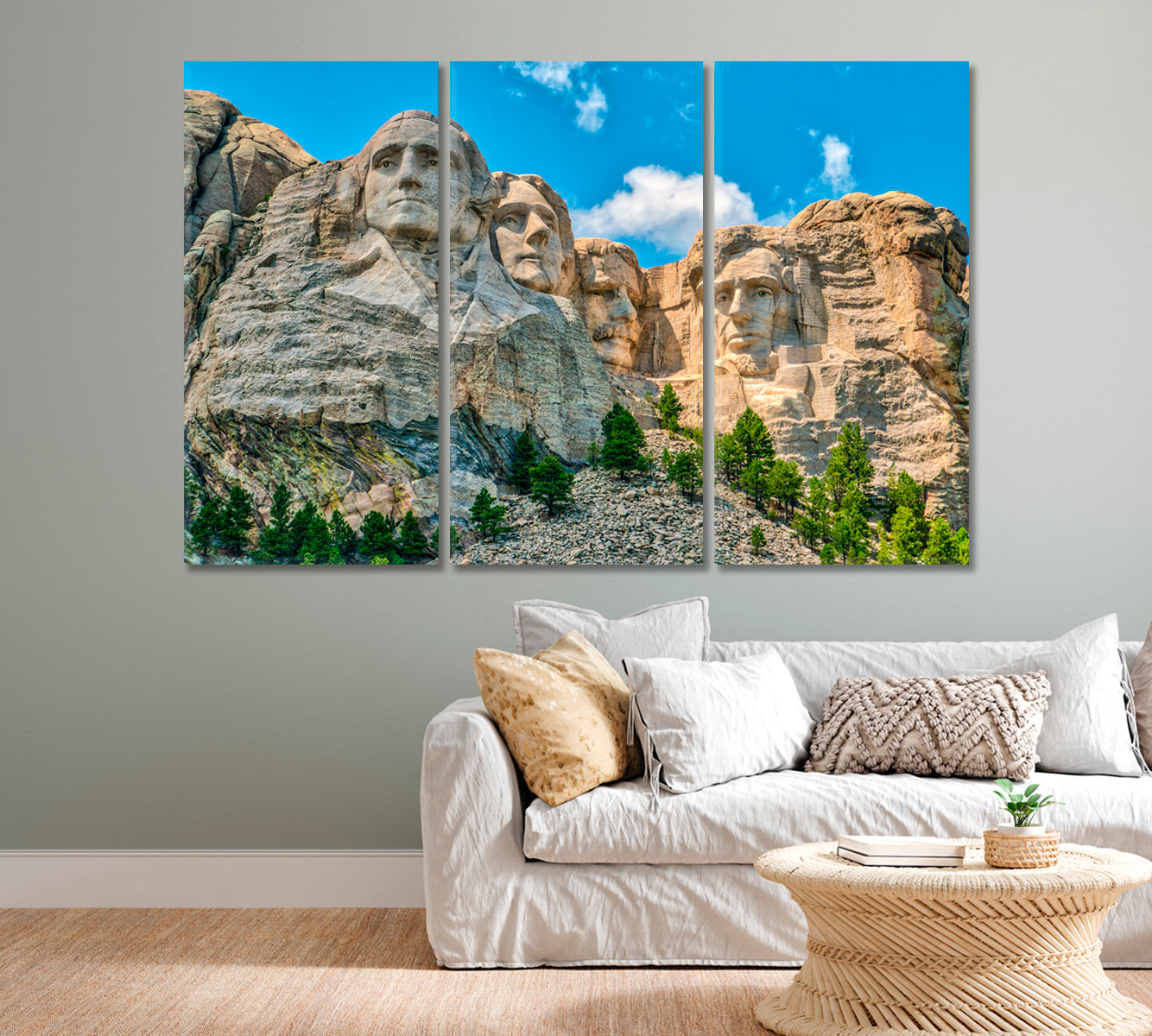 Mount Rushmore Canvas Print-Canvas Print-CetArt-1 Panel-24x16 inches-CetArt