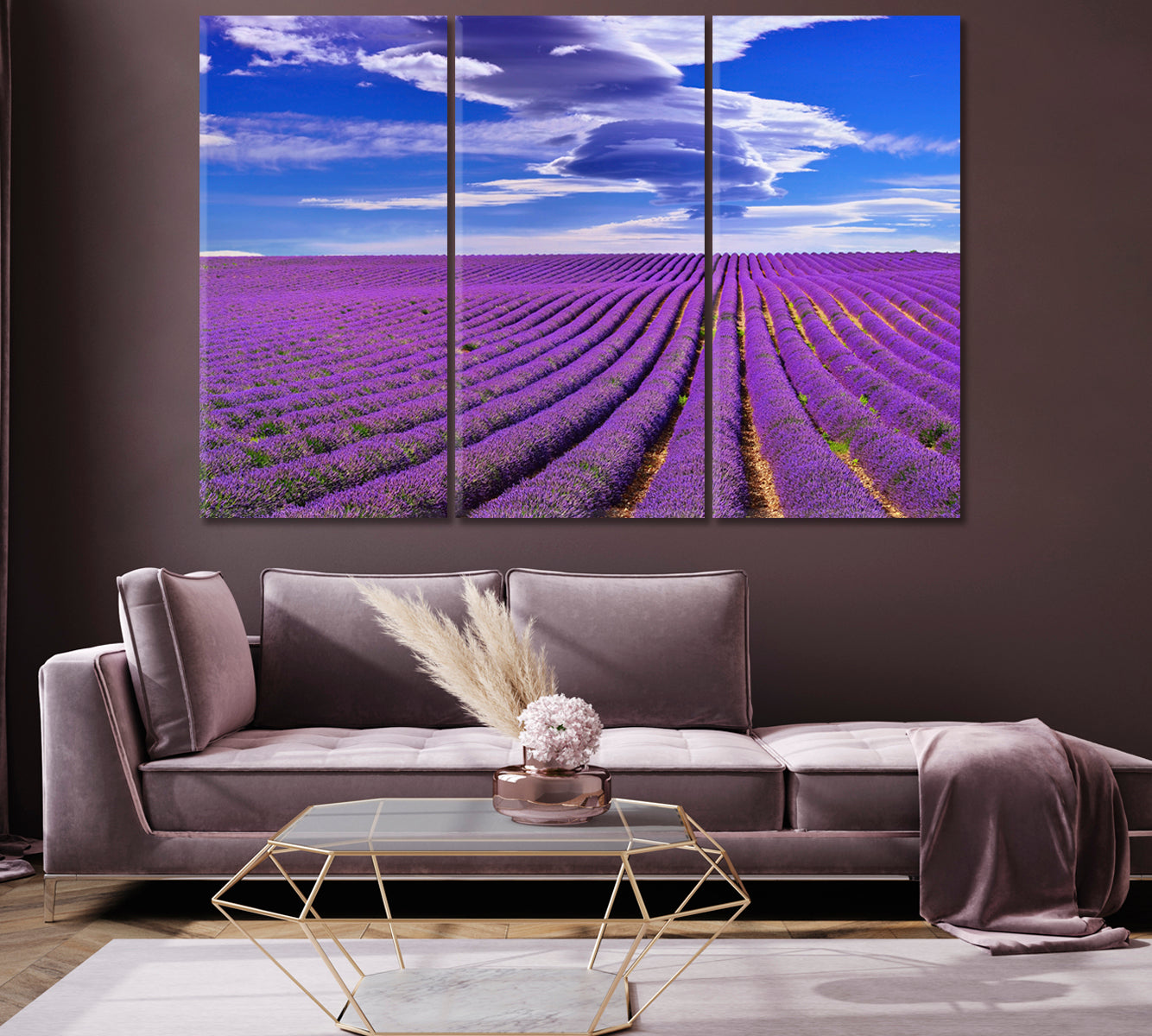 Lavender Field in France Canvas Print-Canvas Print-CetArt-1 Panel-24x16 inches-CetArt