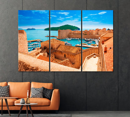 Dubrovnik Seaport Croatia Canvas Print-Canvas Print-CetArt-1 Panel-24x16 inches-CetArt