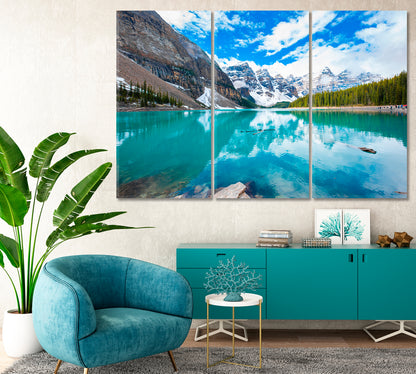 Moraine Lake in Banff Canada Canvas Print-Canvas Print-CetArt-1 Panel-24x16 inches-CetArt