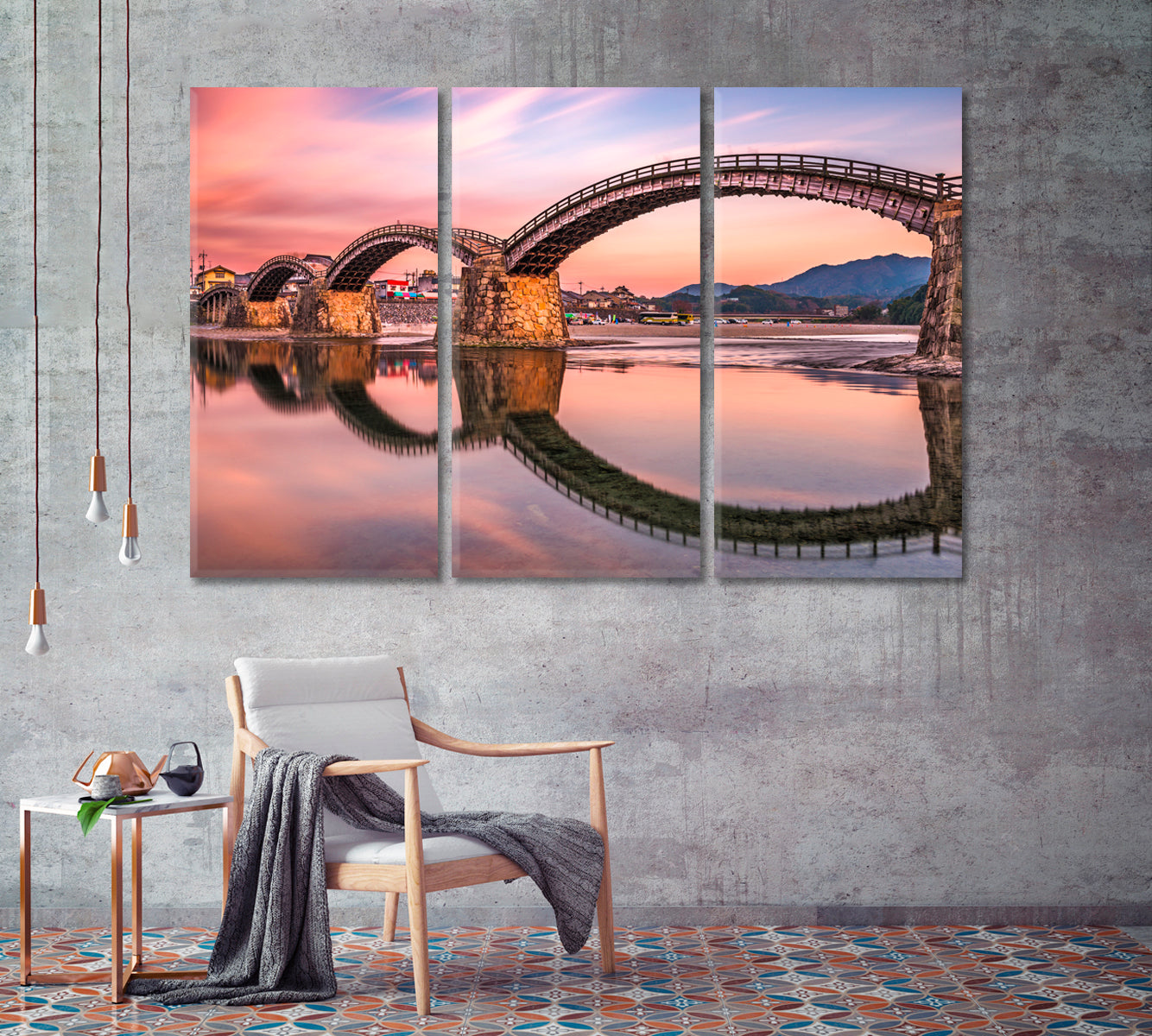 Kintaikyo Bridge Iwakuni Japan Canvas Print-Canvas Print-CetArt-1 Panel-24x16 inches-CetArt