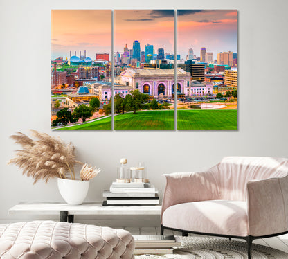 Kansas City United States Canvas Print-Canvas Print-CetArt-1 Panel-24x16 inches-CetArt