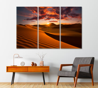 Lovely Sand Dunes in Sahara Desert Canvas Print-Canvas Print-CetArt-1 Panel-24x16 inches-CetArt