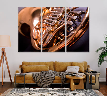 French Horn Canvas Print-Canvas Print-CetArt-1 Panel-24x16 inches-CetArt