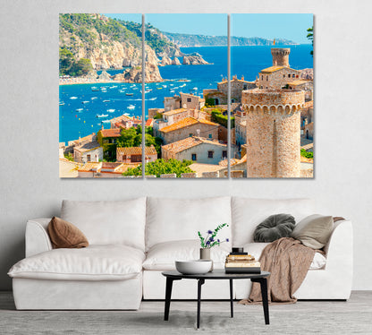 Tossa De Mar Historic City Spain Canvas Print-Canvas Print-CetArt-1 Panel-24x16 inches-CetArt