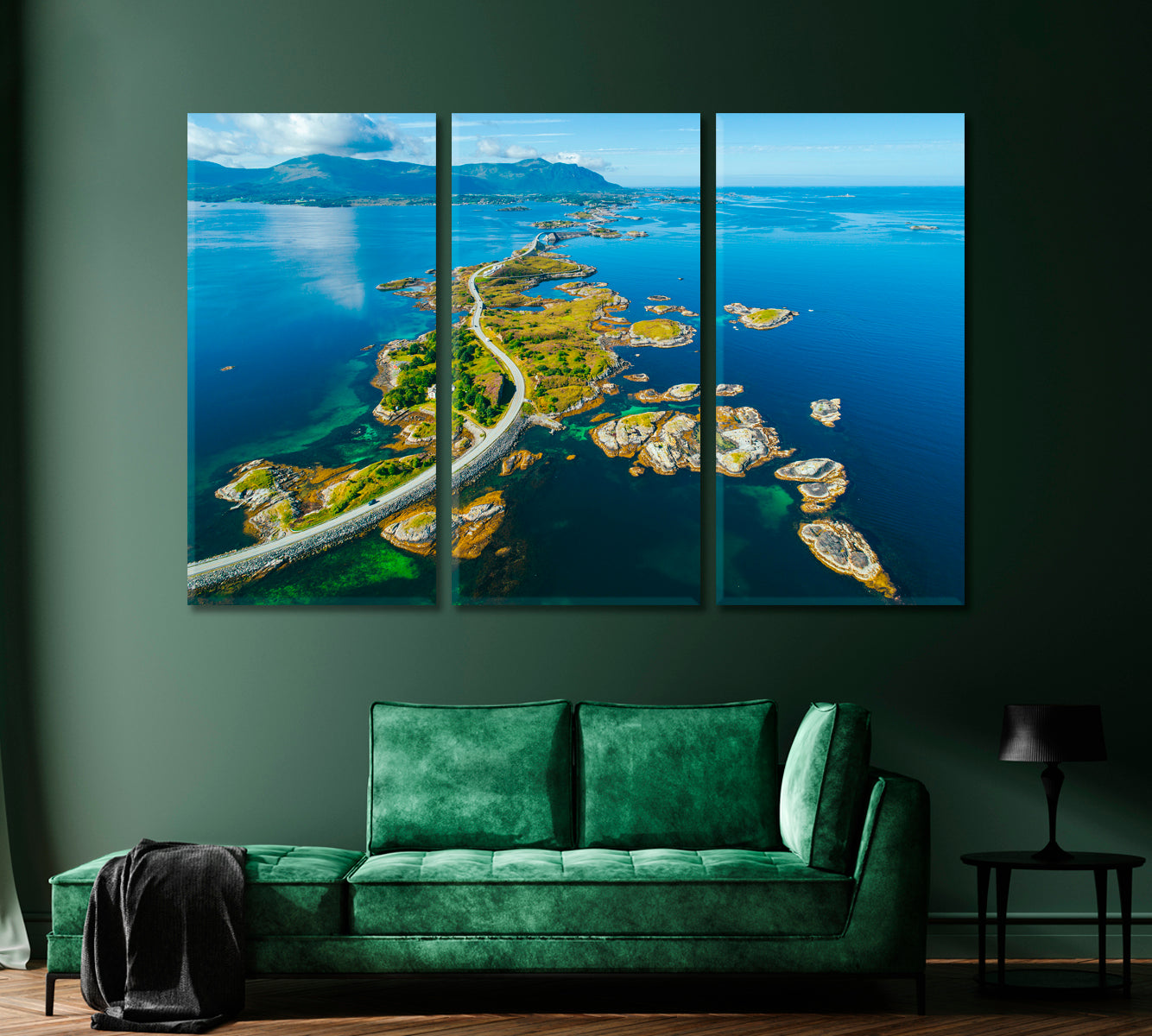 Atlantic Ocean Road in Norway Canvas Print-Canvas Print-CetArt-1 Panel-24x16 inches-CetArt