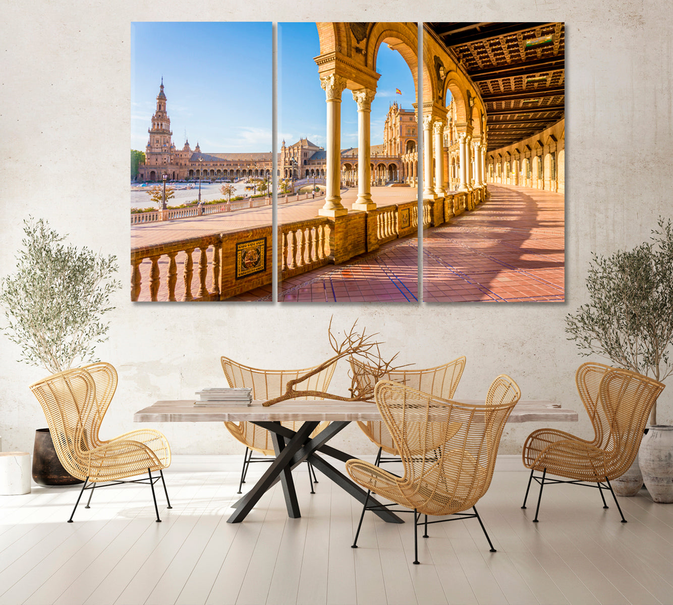 Spain Square Canvas Print-CetArt-1 Panel-24x16 inches-CetArt