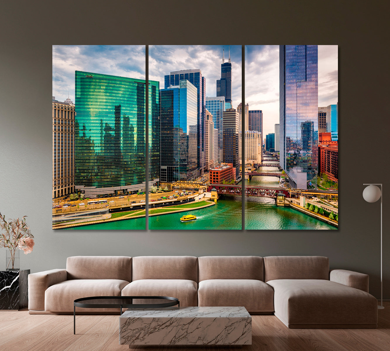 Chicago United States Canvas Print-Canvas Print-CetArt-1 Panel-24x16 inches-CetArt