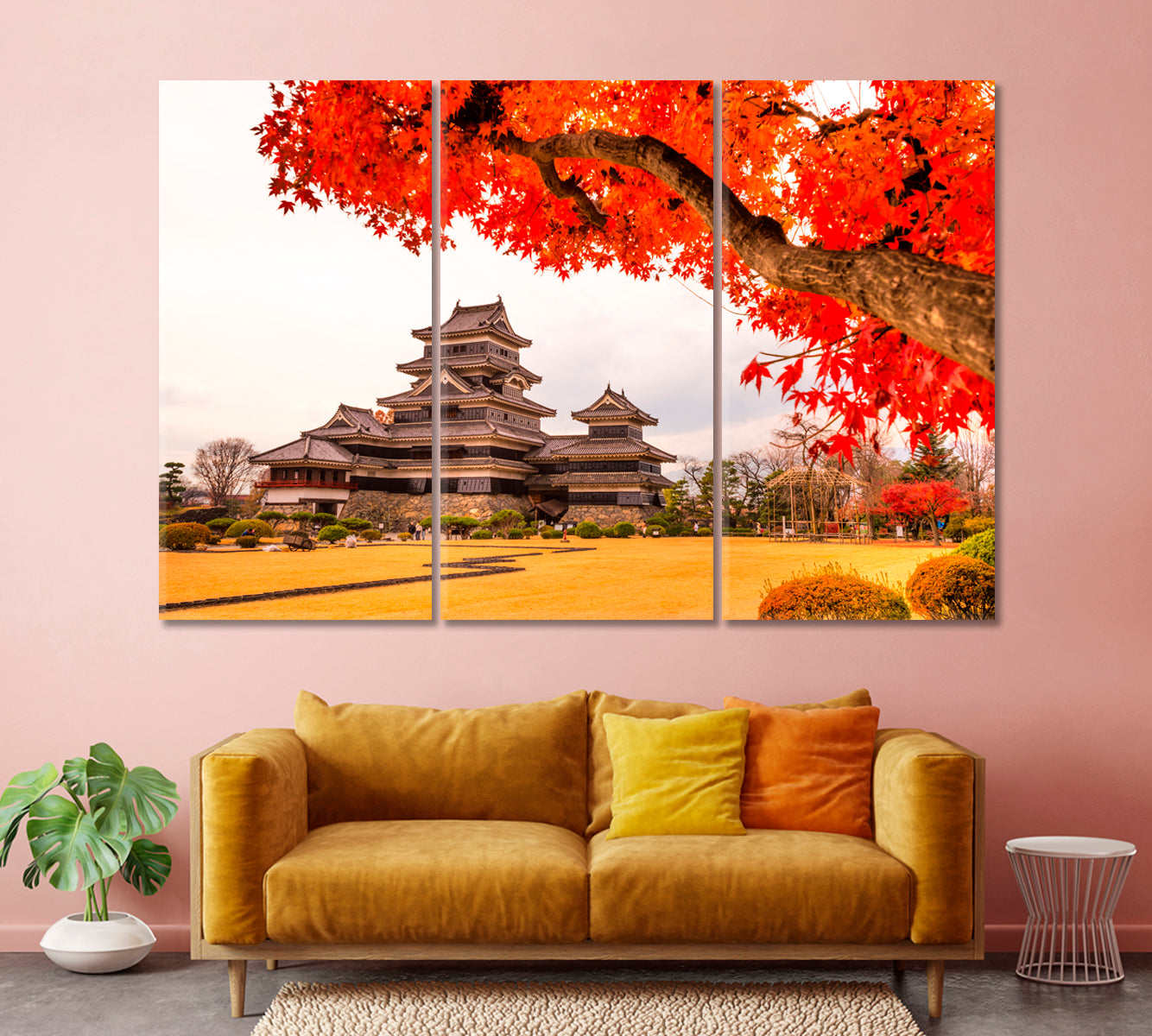 Matsumoto Castle in Autumn Japan Canvas Print-Canvas Print-CetArt-1 Panel-24x16 inches-CetArt