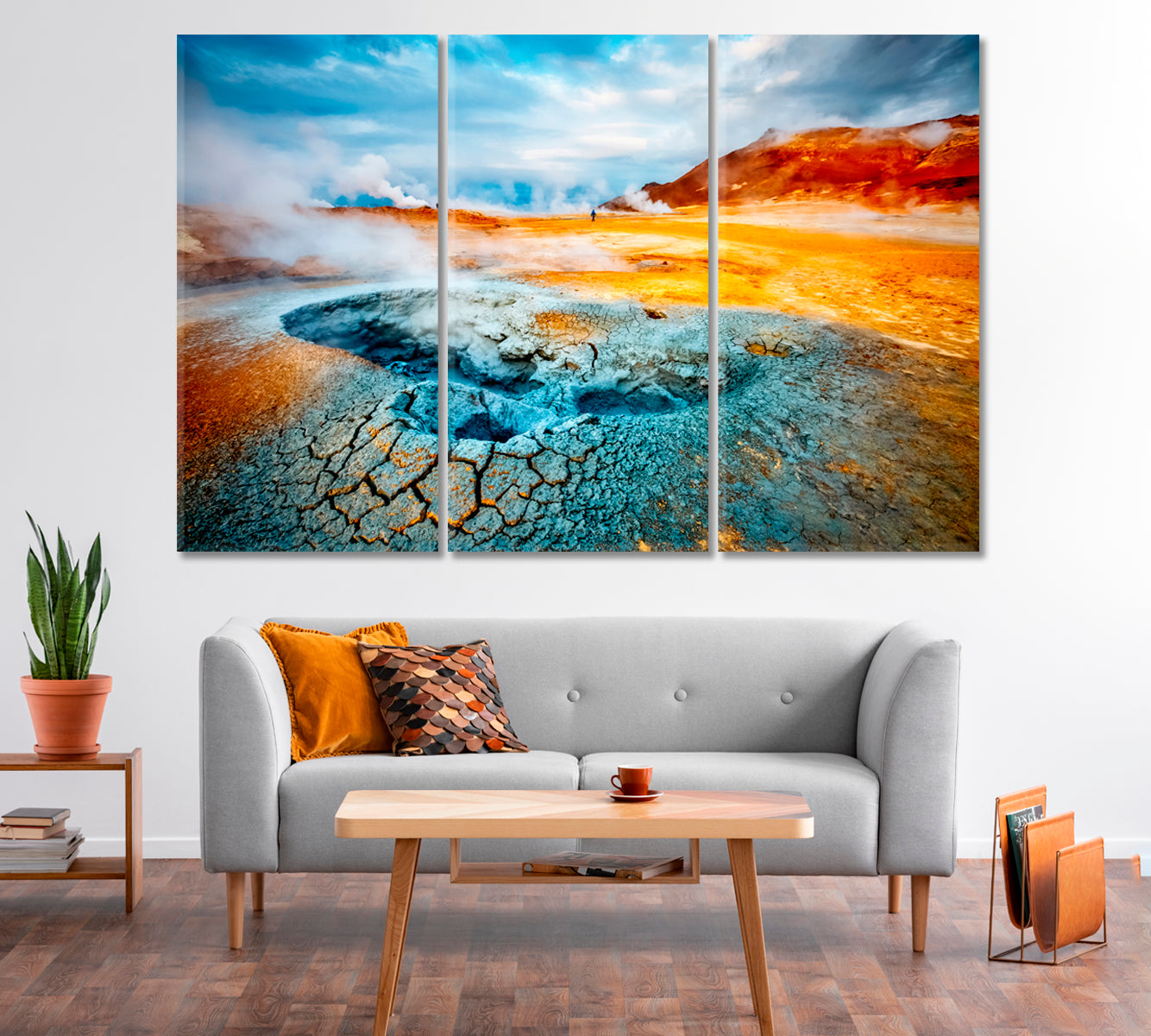 Geothermal Zone Hverir Iceland Canvas Print-Canvas Print-CetArt-1 Panel-24x16 inches-CetArt