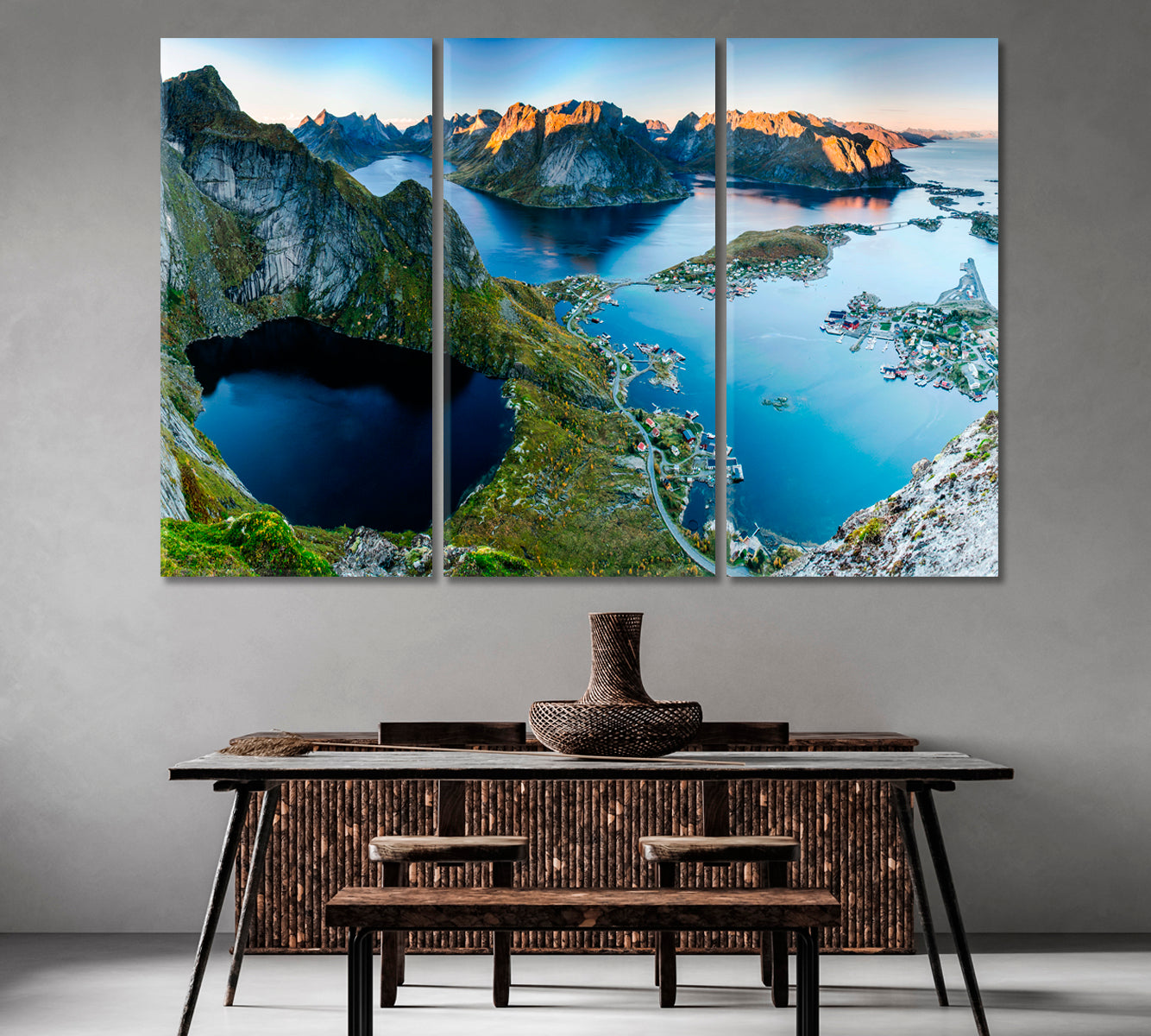 Reine Village Lofoten Islands Norway Canvas Print-Canvas Print-CetArt-1 Panel-24x16 inches-CetArt