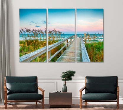 Sea Landscape Kure Beach North Carolina Canvas Print-Canvas Print-CetArt-1 Panel-24x16 inches-CetArt